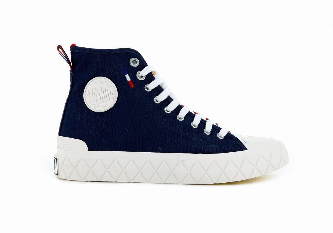 Palladium Palla Ace Canvas Mid Men's High Top Sneakers Indigo/Red (DUXA98527)